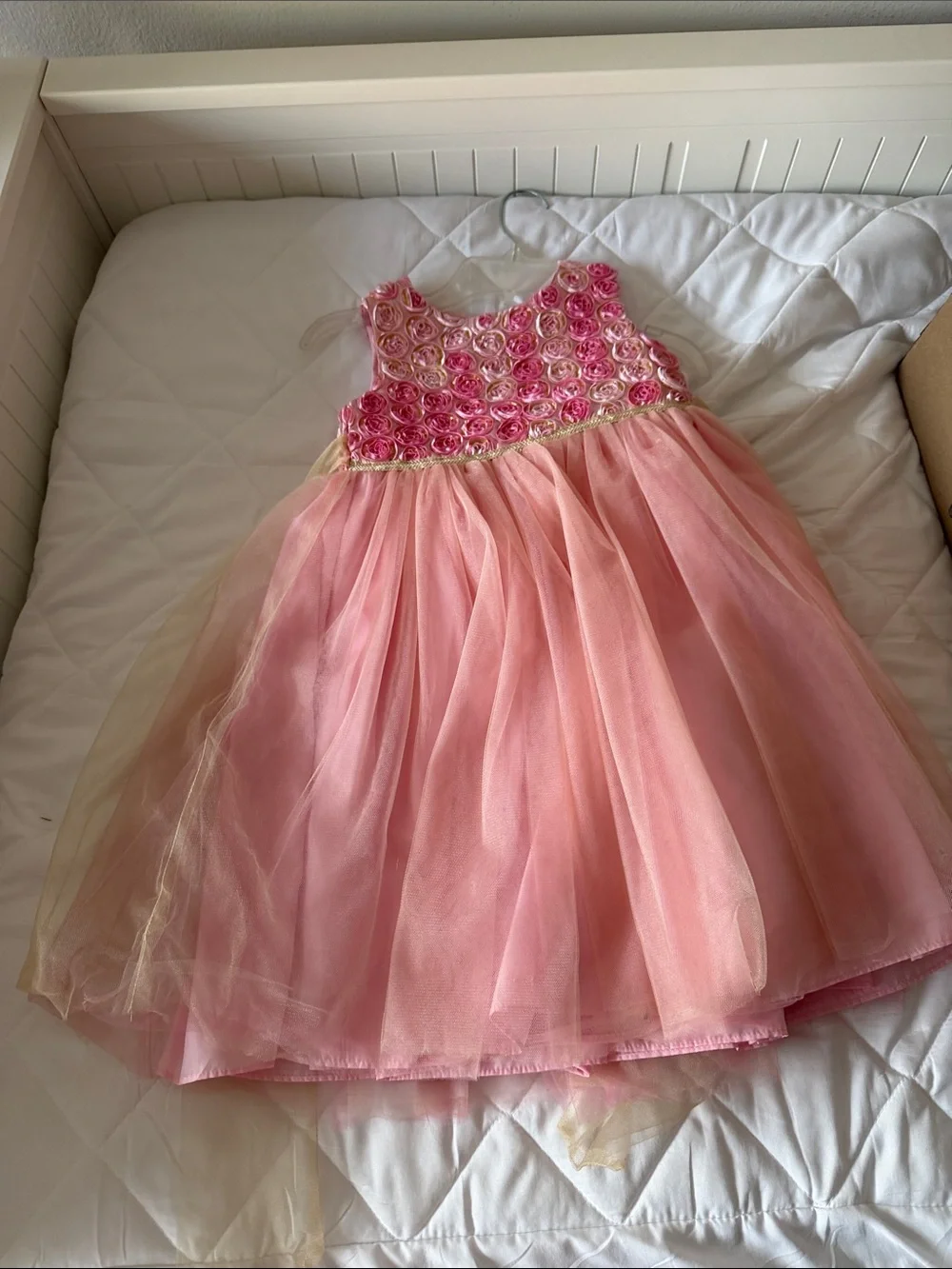 Pippa & Julie Pink Rose Appliqué Tulle Dress